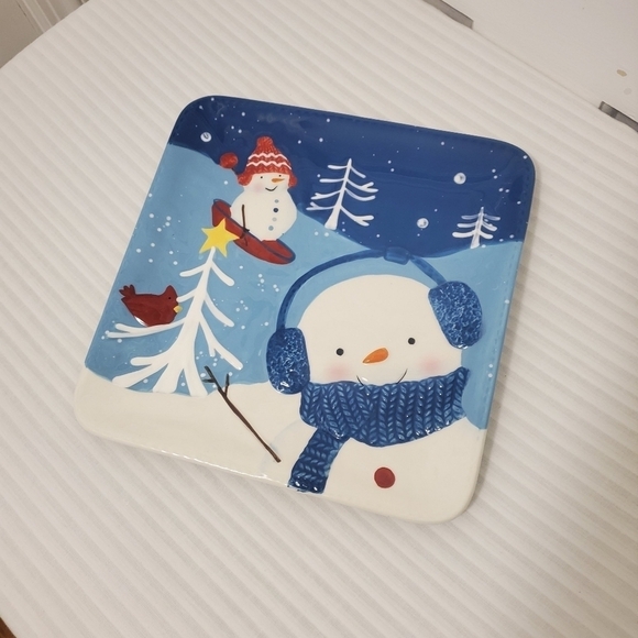 St. Nicholas Square Serving Plate, Holiday, Festive 9 x 9 - Picture 6 of 6